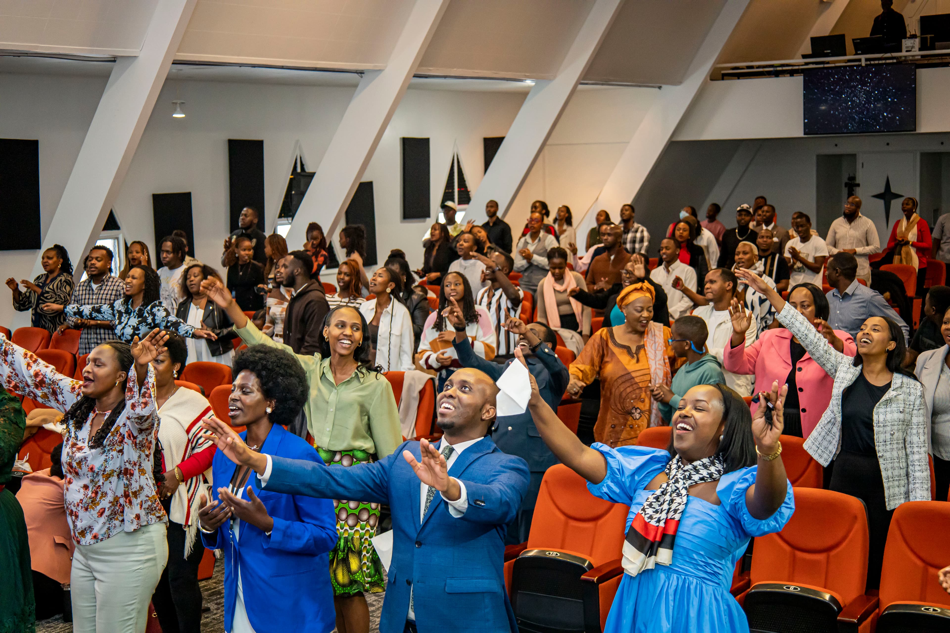 ERC Family congregation in worship